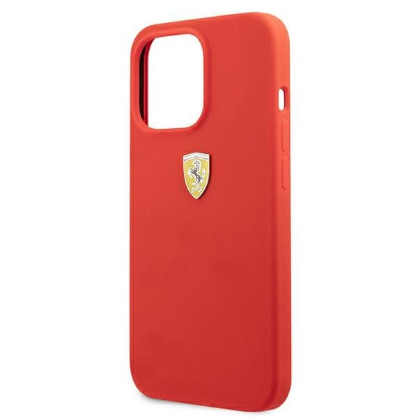 Ferrari Silicone ovitek za iPhone 13 Pro Max 6.7" - rdeč 6