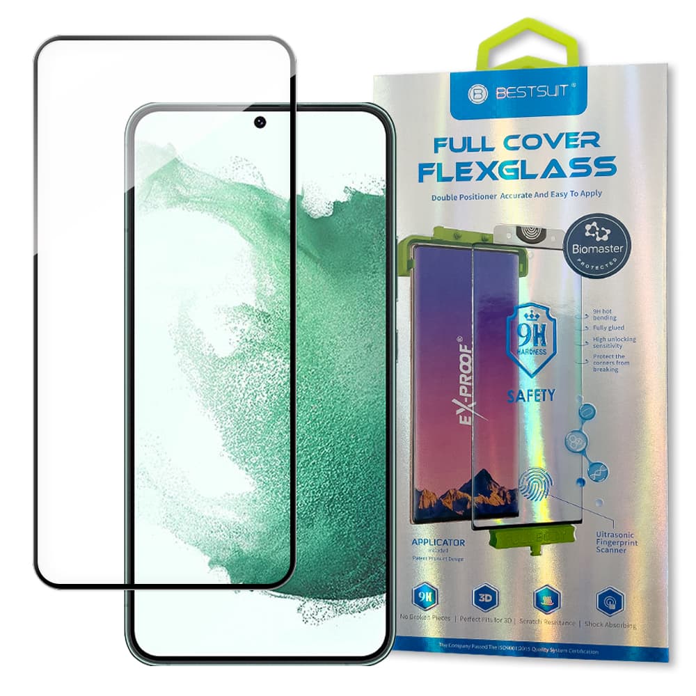 Bestsuit 3D Edge Nano Flexi steklena folija z okvirjem za Samsung Galaxy S22+ - prozorna