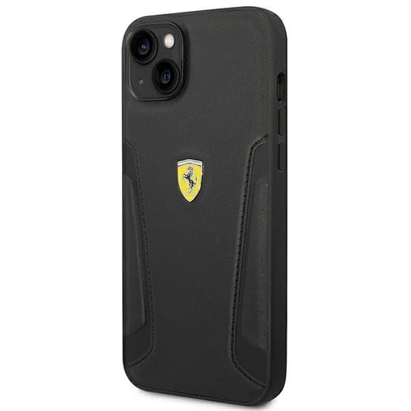 Ferrari ovitek za iPhone 14 Plus 6.7" (usnjeni, črn) 2