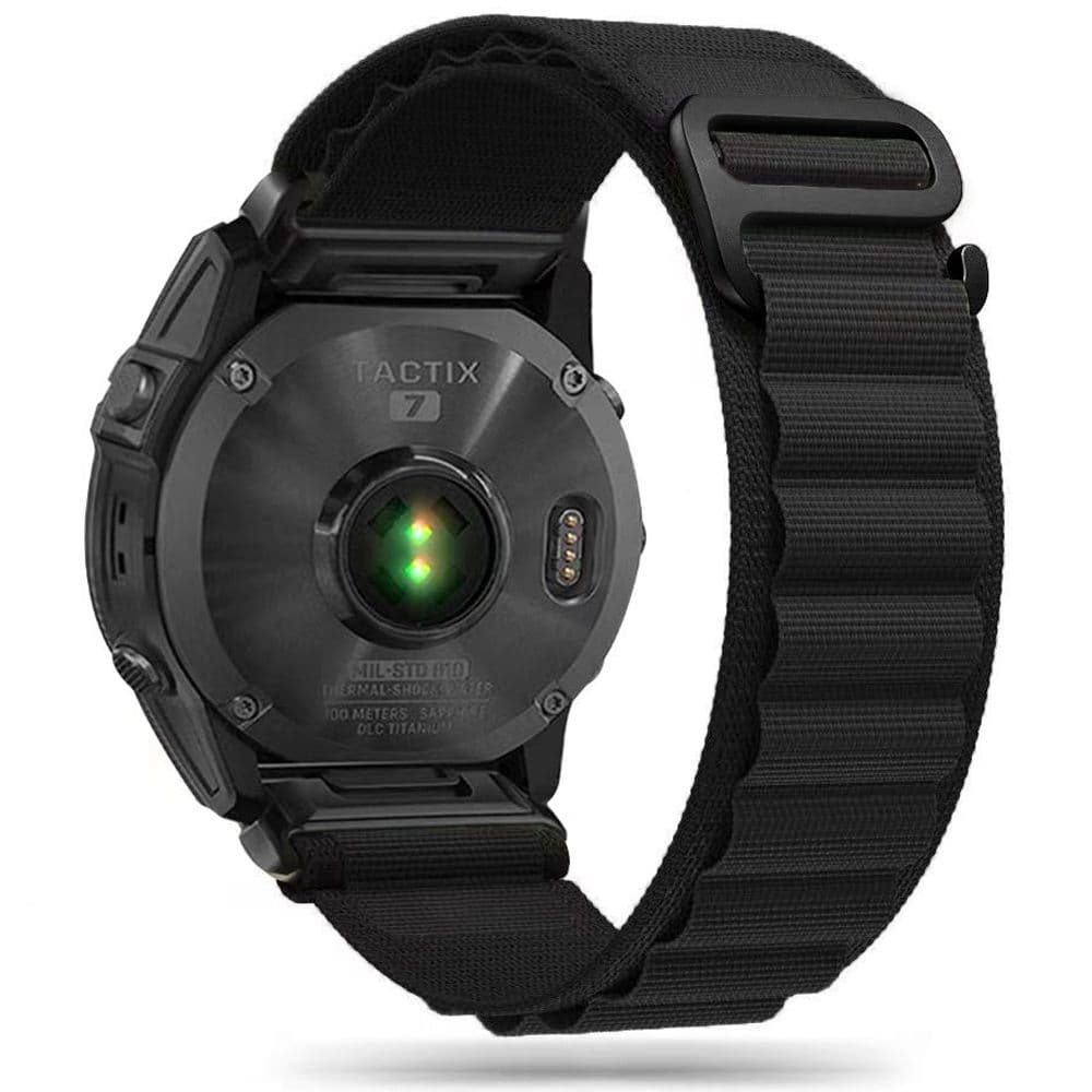 Tech-Protect Najlonski Pro pašček za Garmin Fenix 3/5X/3HR/5X Plus/6X/6X Pro/7X, Črn
