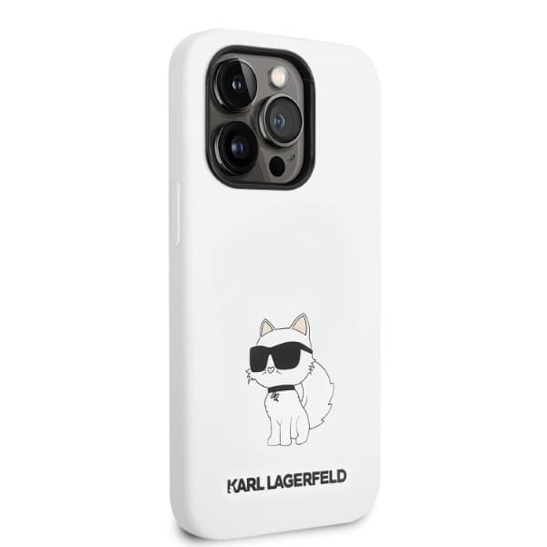 Karl Lagerfeld Silicone Choupette etui za iPhone 14 Pro Max - bela 4