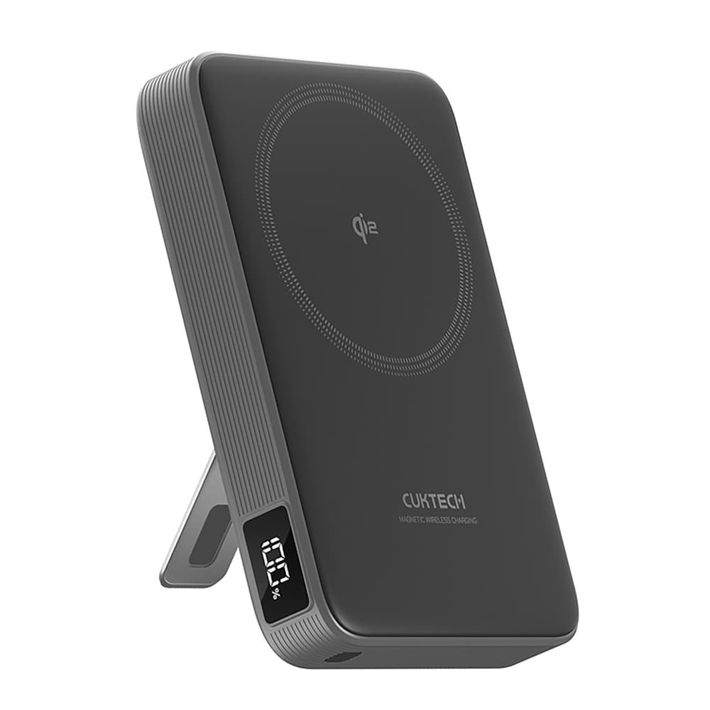 Cuktech WPB100 10000 mAh Qi2 magnetna powerbanka 30W z stojalom - Črna 2