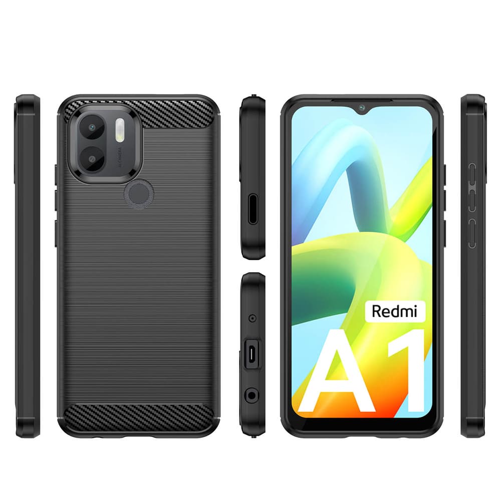 Carbon ovitek za Xiaomi Redmi A1+ - črn 3