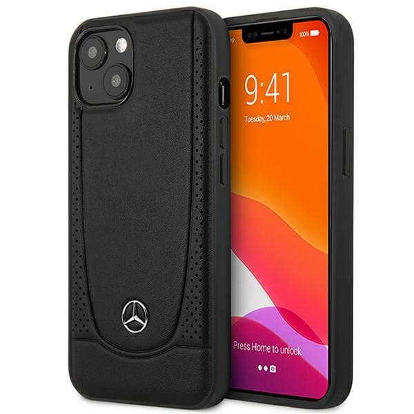 Mercedes Leather Urban ovitek za iPhone 14 Plus, črn