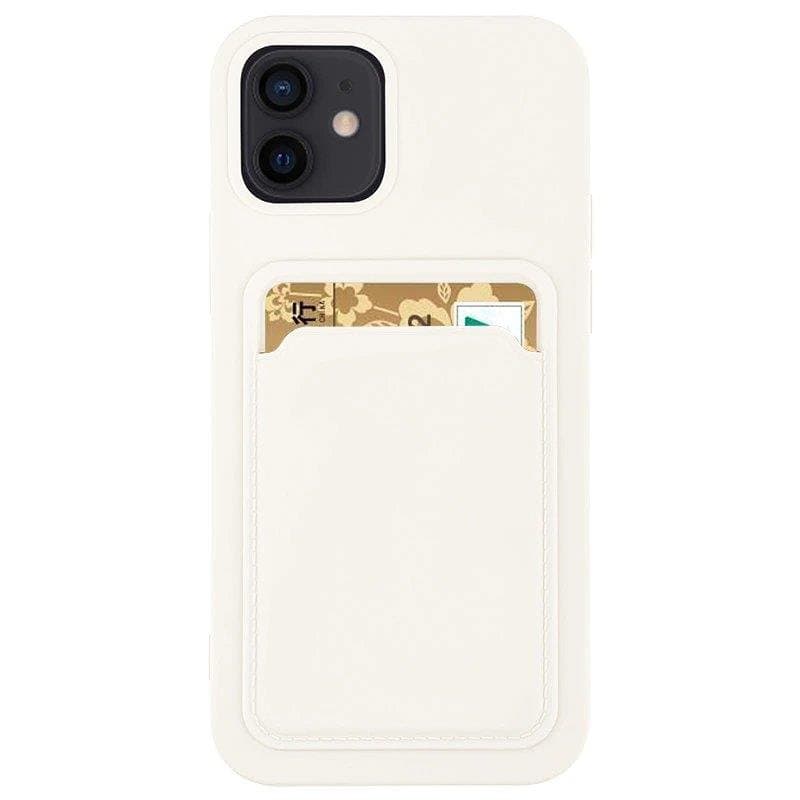 Hurtel Card Case silikonski ovitek z režo za kartice za Xiaomi Redmi 10X 4G / Note 9, bela