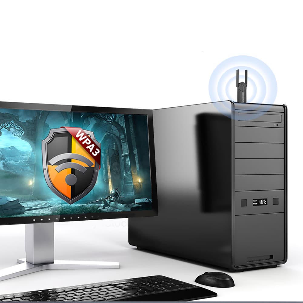Wozinsky WAX-1800 WiFi 6 USB 3.0 adapter, 1800 Mbps, črn 7