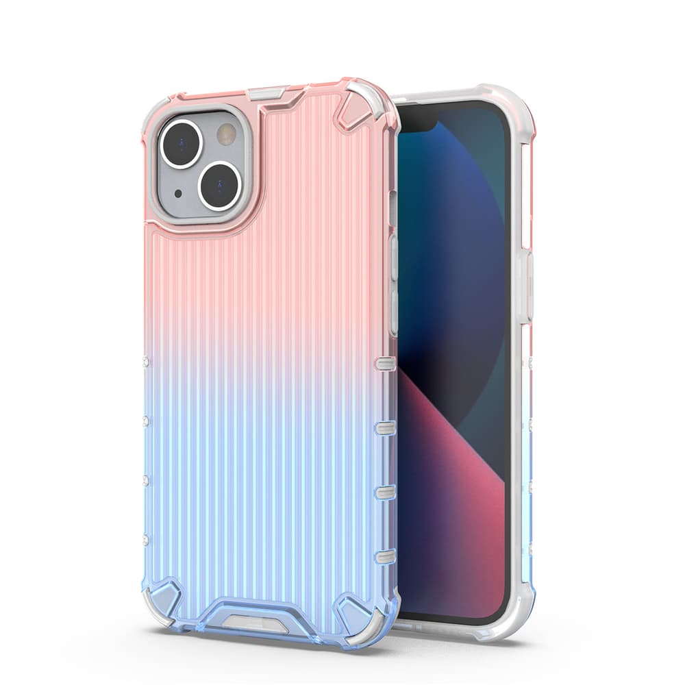 Ombre Protect oklopni ovitek za iPhone 13 - roza/modra