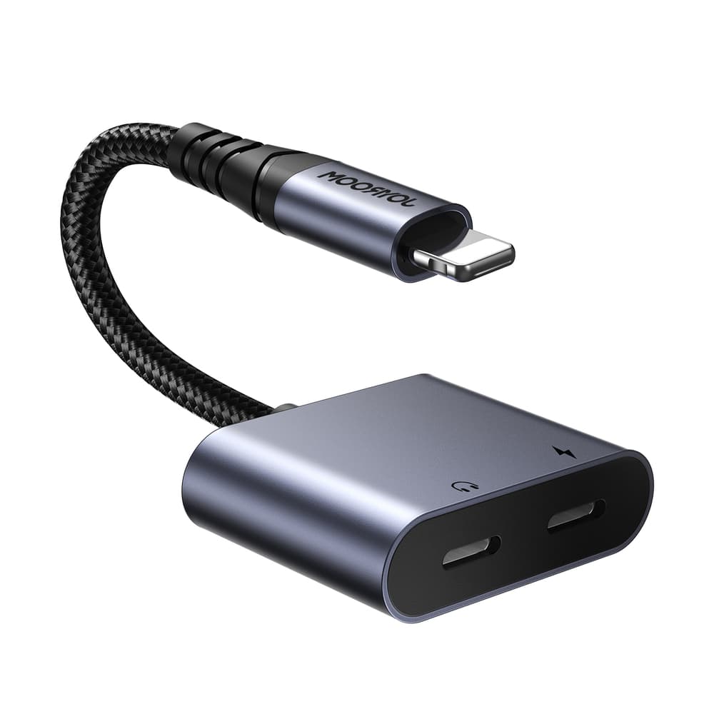 Joyroom SY-L02 Lightning na 2x Lightning DAC adapter 2v1 - črn 2