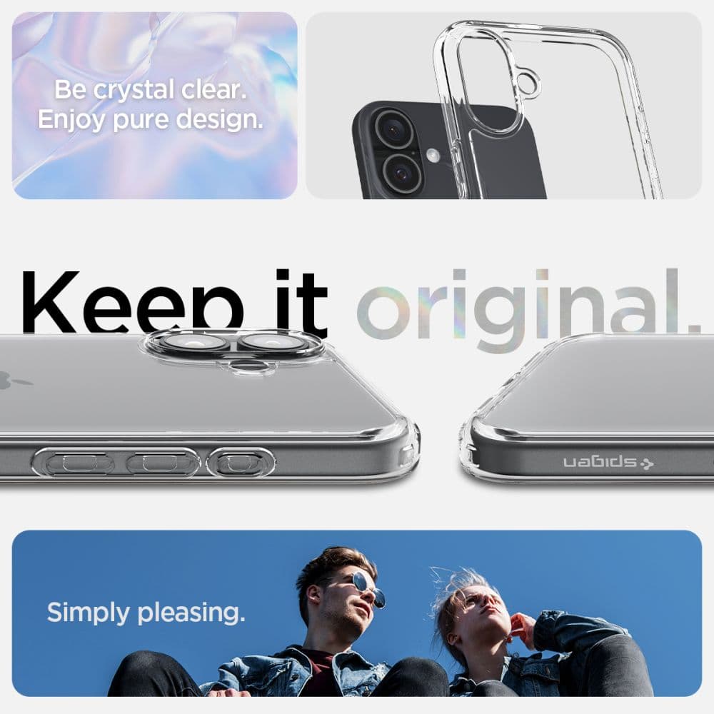 Spigen Ultra Hybrid etui za iPhone 16 - Prozoren 8