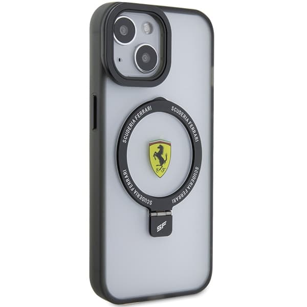 Ovitek Ferrari Ring Stand 2023 MagSafe za iPhone 15 Plus / 14 Plus - črn 4