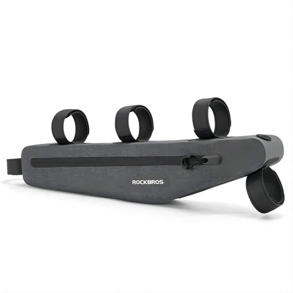 Rockbros AS-052 vodoodporna torba za kolo na okvir, 1,5L, siva