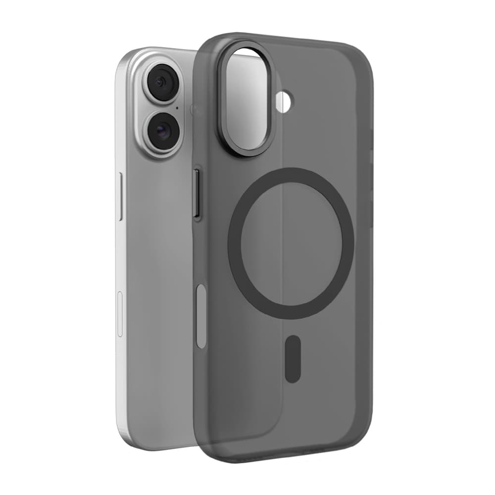 Puro Lightfeel ovitek za iPhone 17 z MagSafe, prozorno črn