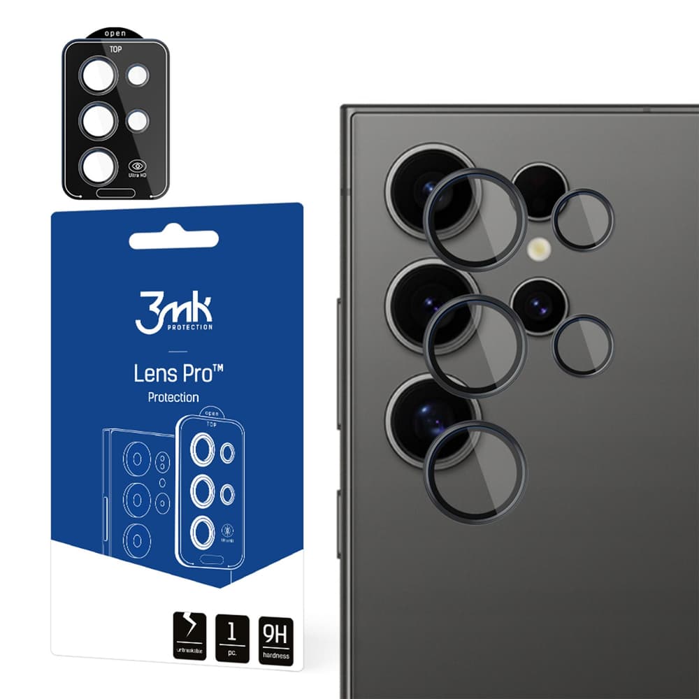 3mk Lens Protection Pro zaščita kamere za Samsung Galaxy S24 Ultra - črna