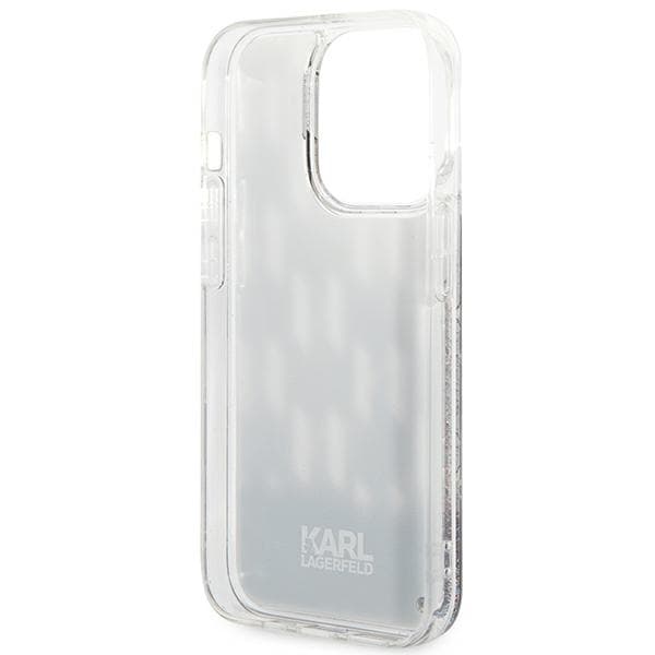 Karl Lagerfeld ovitek za iPhone 14 Pro Liquid Glitter Monogram, črn 7