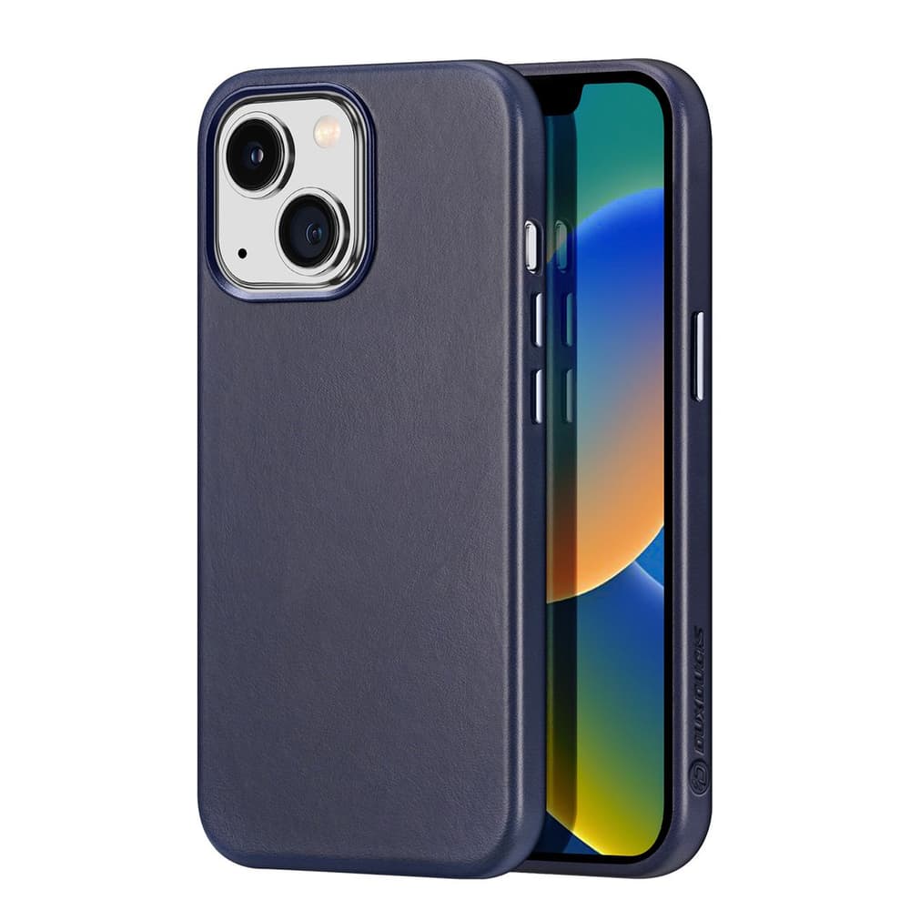 Dux Ducis Naples ovitek za iPhone 14 Plus, usnjen, MagSafe, moder