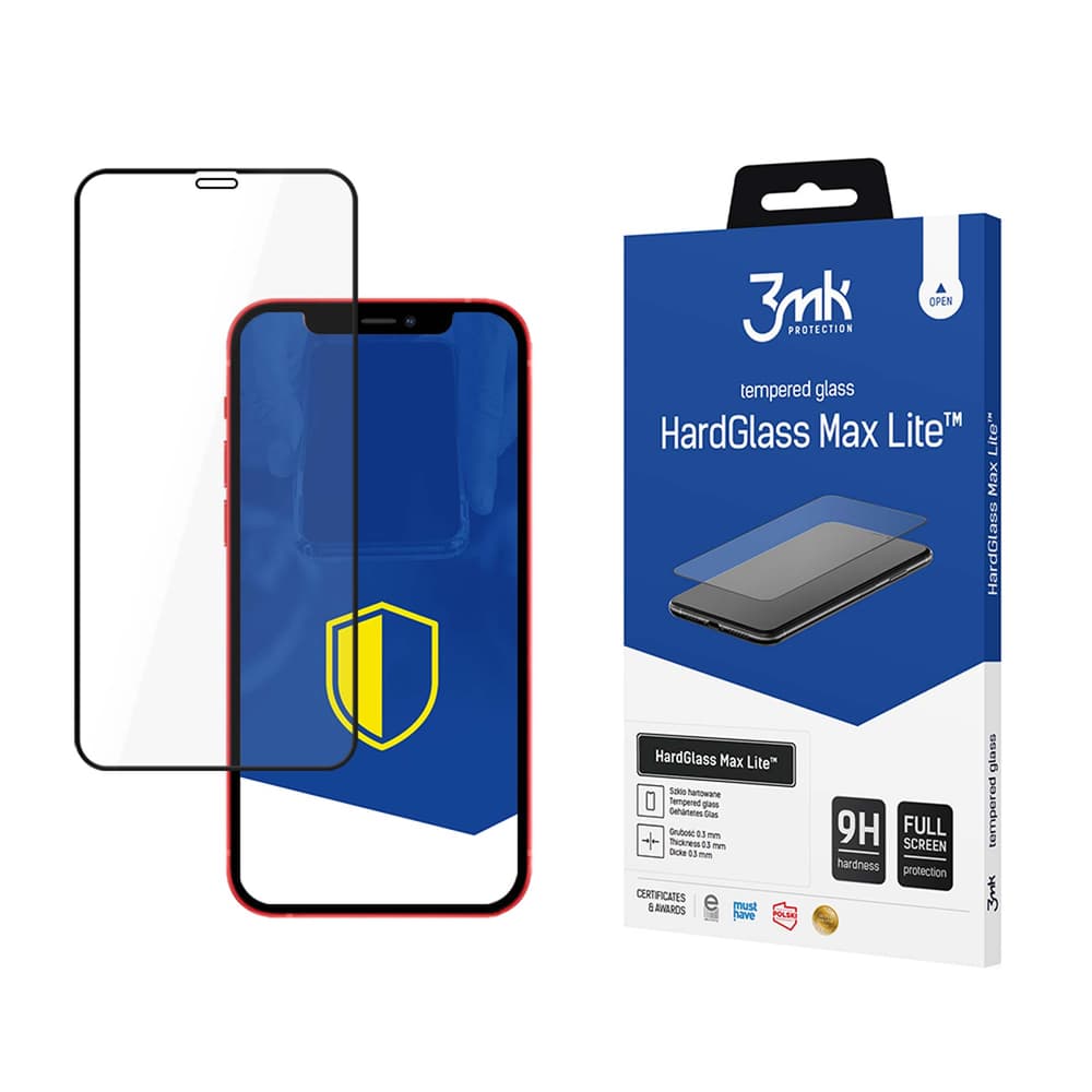 3mk HardGlass Max Lite™ za Apple iPhone 12 Pro Max (črna)