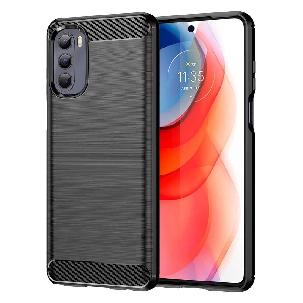 Carbon ovitek za Motorola Moto G Stylus 2022 črn