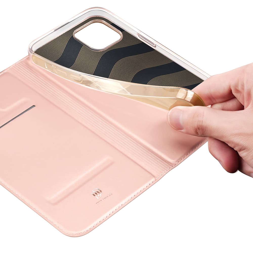 Dux Ducis Skin Pro denarnica ovitek za iPhone 15 Plus - Roza 7
