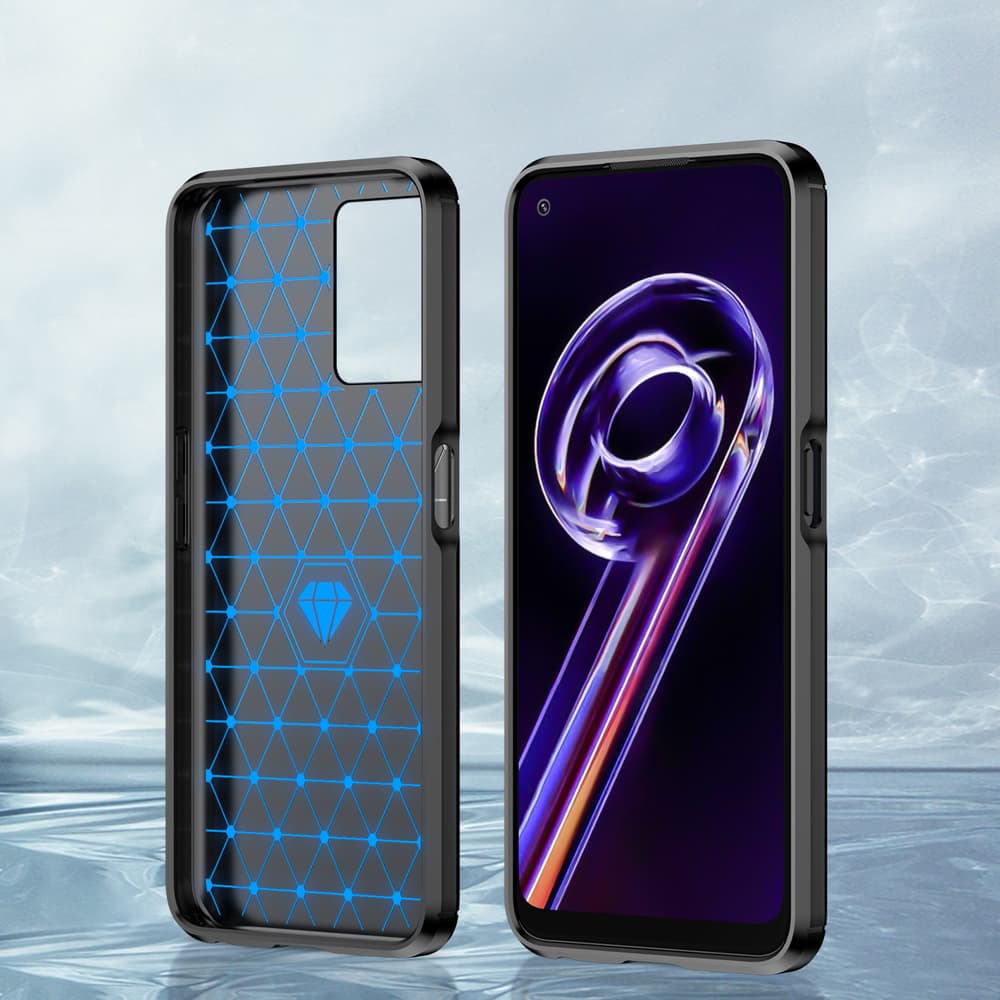 Carbon Case ovitek za Realme 9 Pro - črn 4