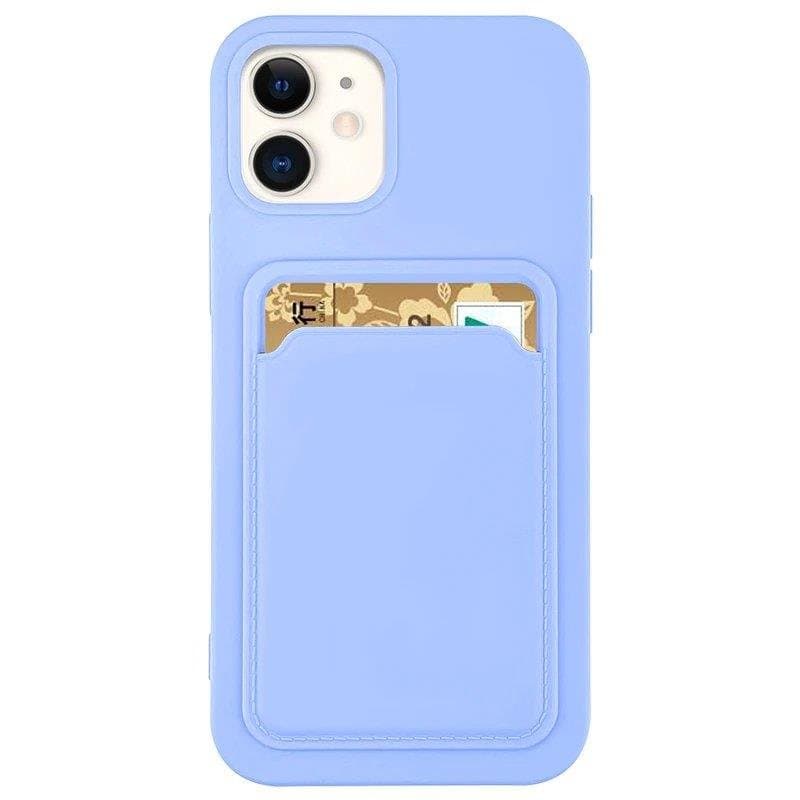 Denarnica ovitek Hurtel Card Case za Samsung Galaxy A72 4G, silikonski, z režo za kartico, vijoličen