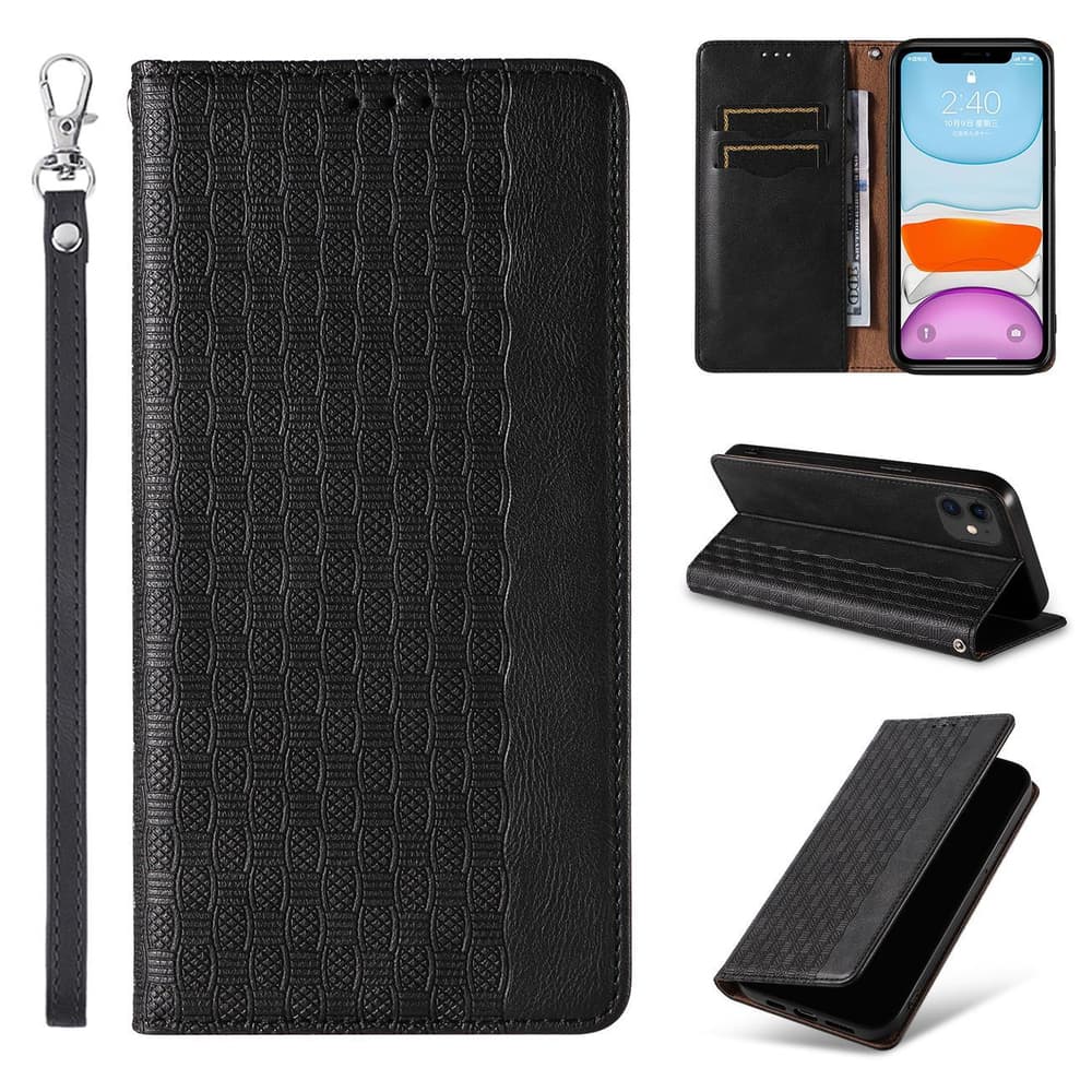 Hurtel Magnet Strap etui za iPhone 12, denarnica, črn 8