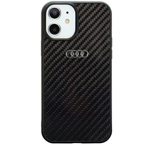 Ovitek Audi Carbon Fiber za iPhone 11 / Xr - črn