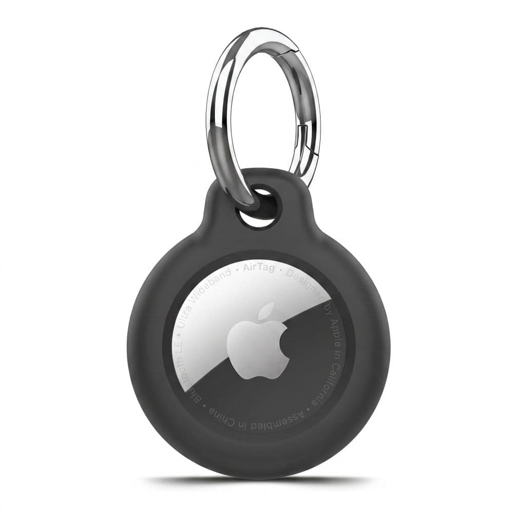 Tech-Protect Rough ovitek za Apple AirTag z obročem - Črn