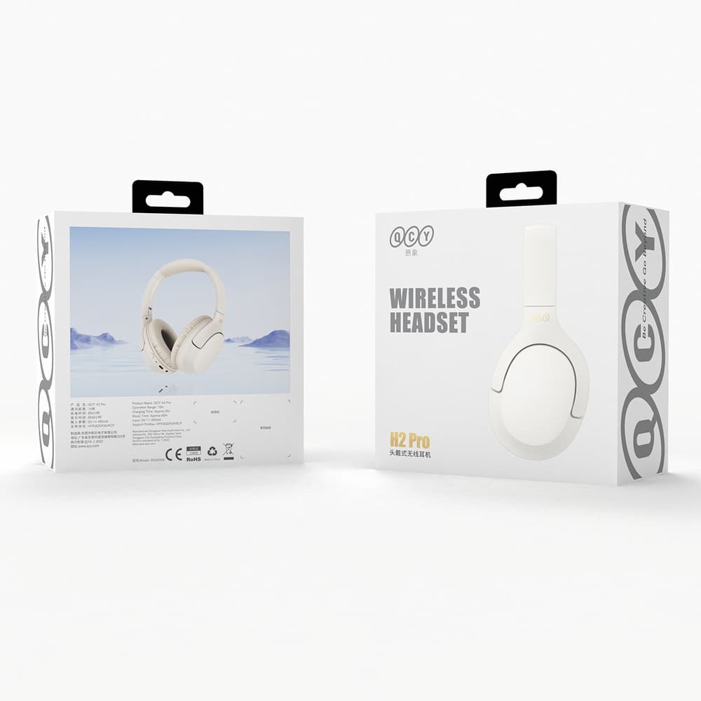 QCY H2 Pro On-Ear slušalke Bluetooth 5.3 ENC - bele 4