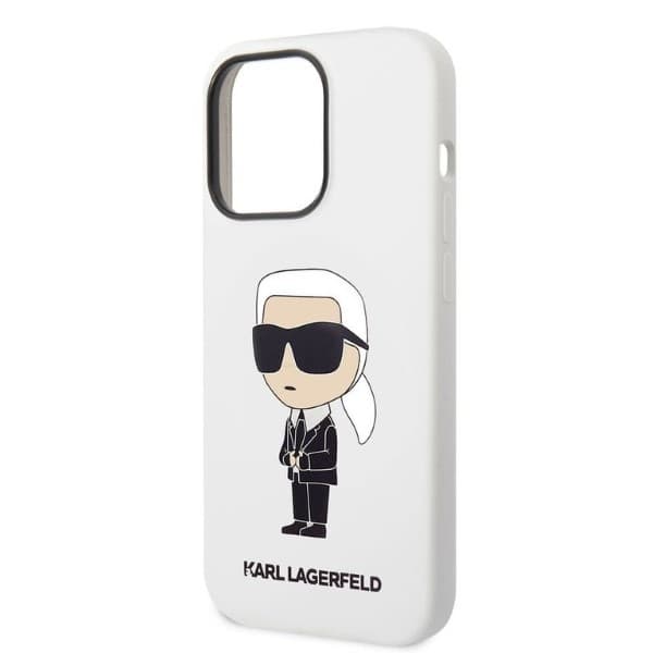 Karl Lagerfeld Silicone Ikonik ovitek za iPhone 14 Pro Max - bela 6