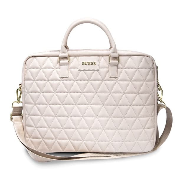 Torba za prenosnik Guess Quilted za 16" - roza
