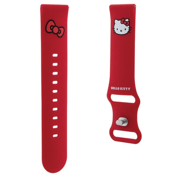 Pas za pametno uro Hello Kitty Silicone Kitty Head - 22 mm, rdeča 3
