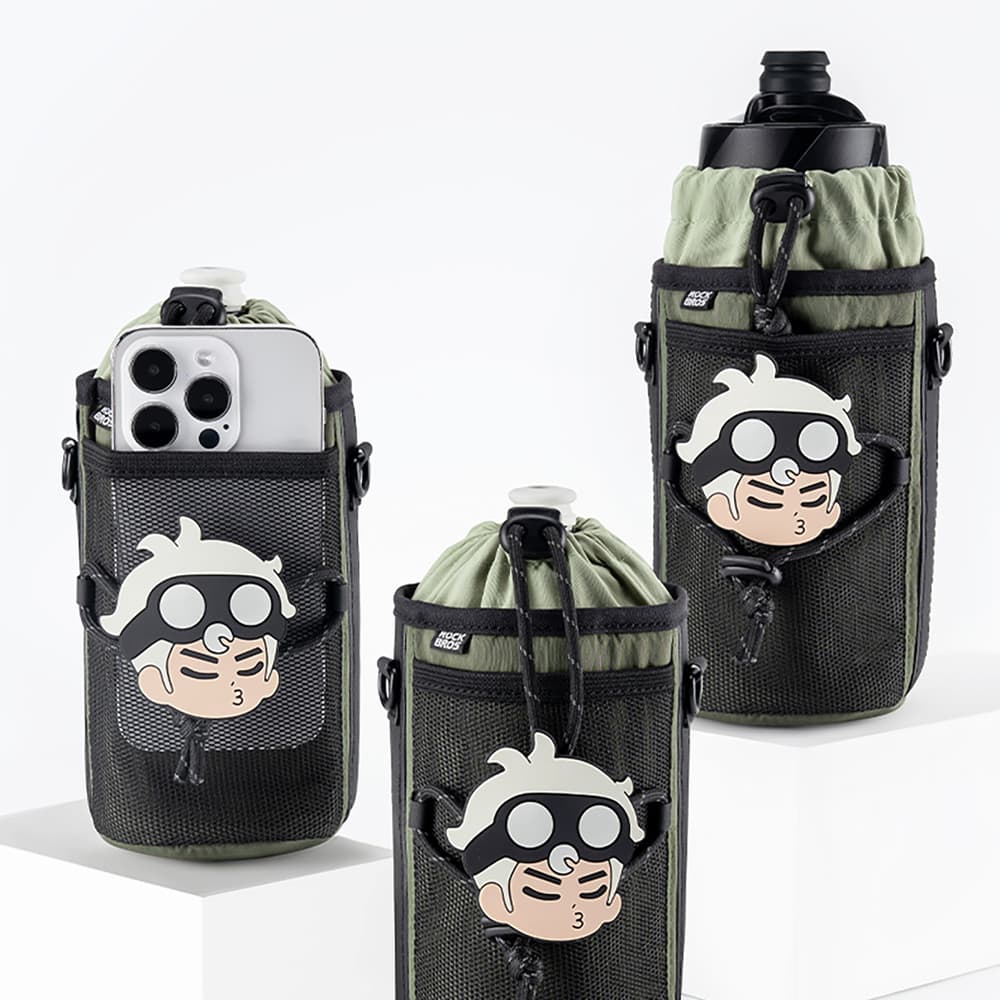 Rockbros termo torba za steklenico 1L z naramnico - zelena 2
