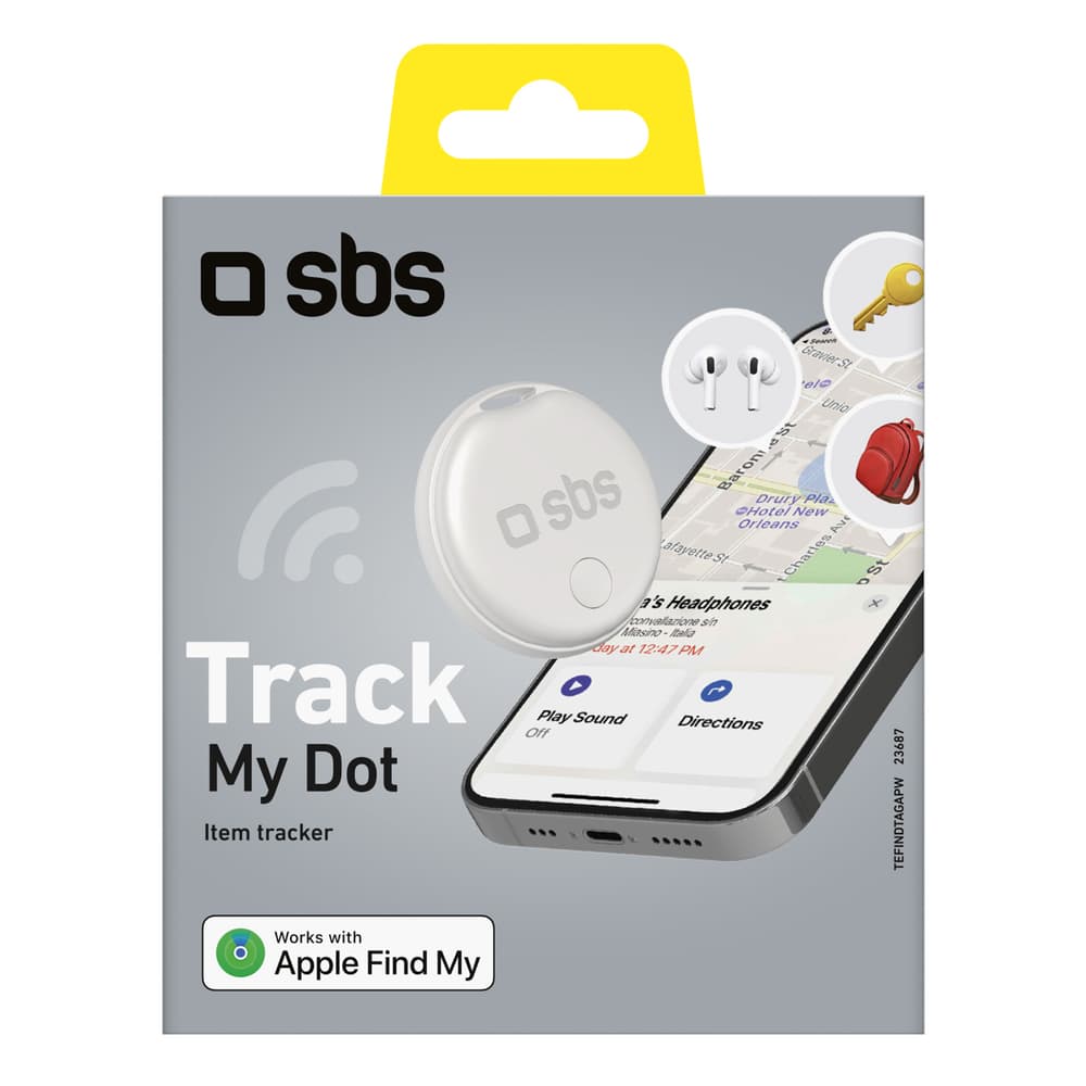 SBS Track My Circle sledilnik za Apple Find My - Bela 2