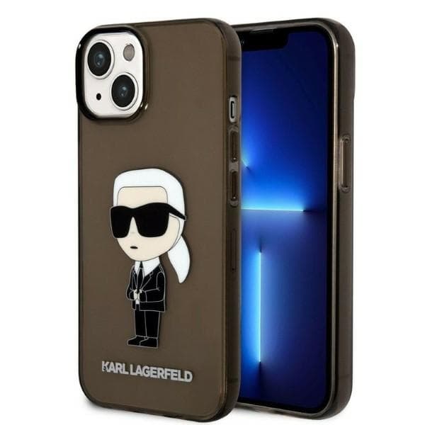 Etui Karl Lagerfeld Ikonik Karl za iPhone 14 Plus - črni