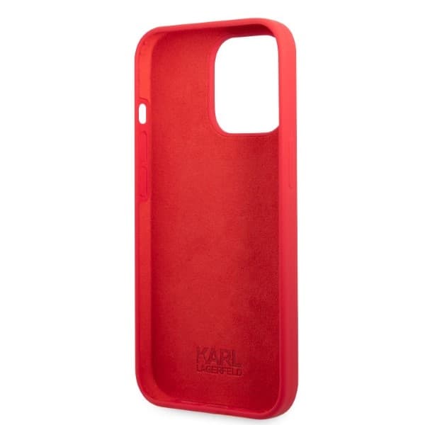 Ovitek Karl Lagerfeld Silicone Plaque za iPhone 13 Pro/13 (6,1") - rdeč 7