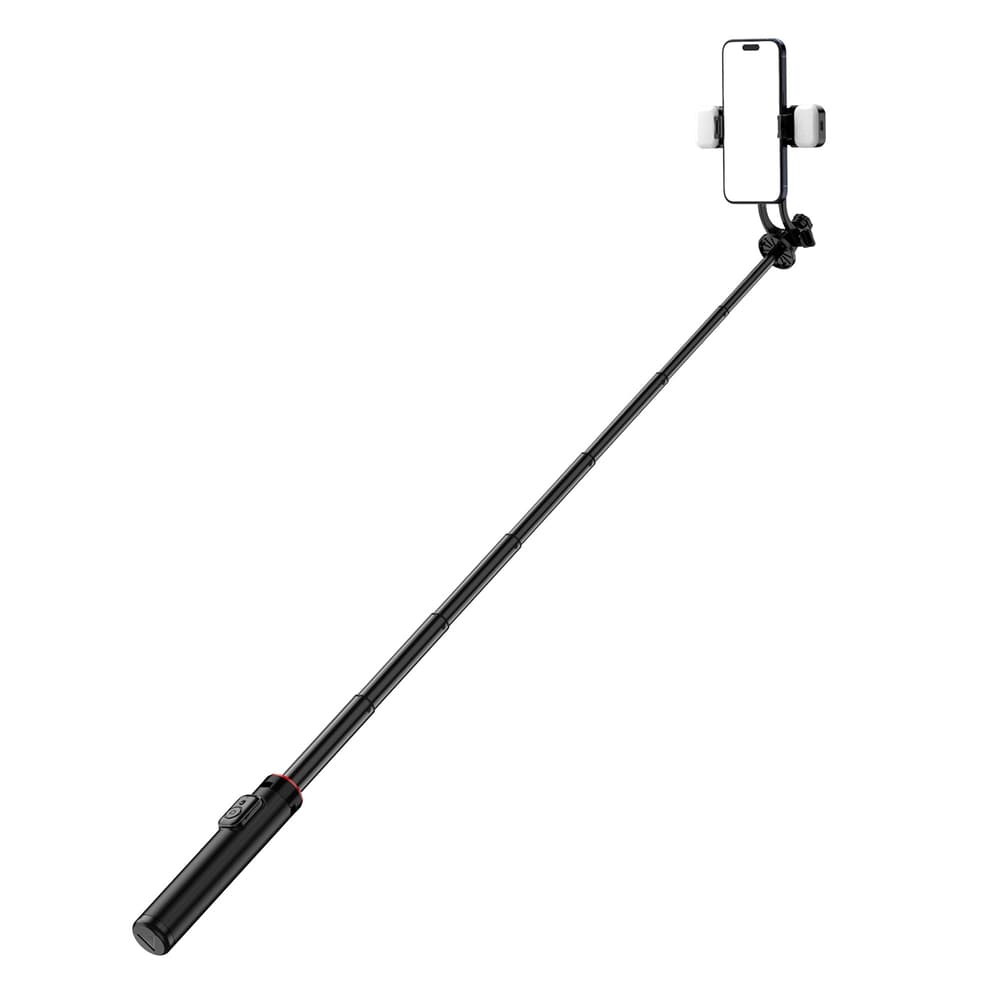 Hurtel WC12YDS selfie palica/stativ, 1.31m ALU z dvojno lučjo, črna