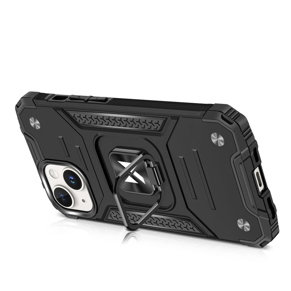 Wozinsky Ring Armor ovitek za iPhone 15 Plus s stojalom in obročem - modri 4