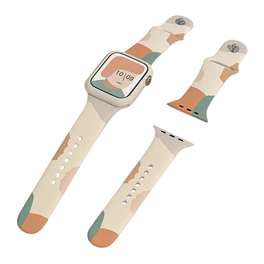 Silikonski pašček Moro za Apple Watch 42/44/45/49 mm - Vzorec 5 2