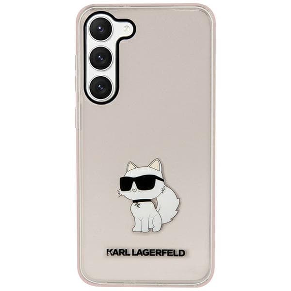 Karl Lagerfeld Choupette ovitek za Samsung Galaxy S23, roza
