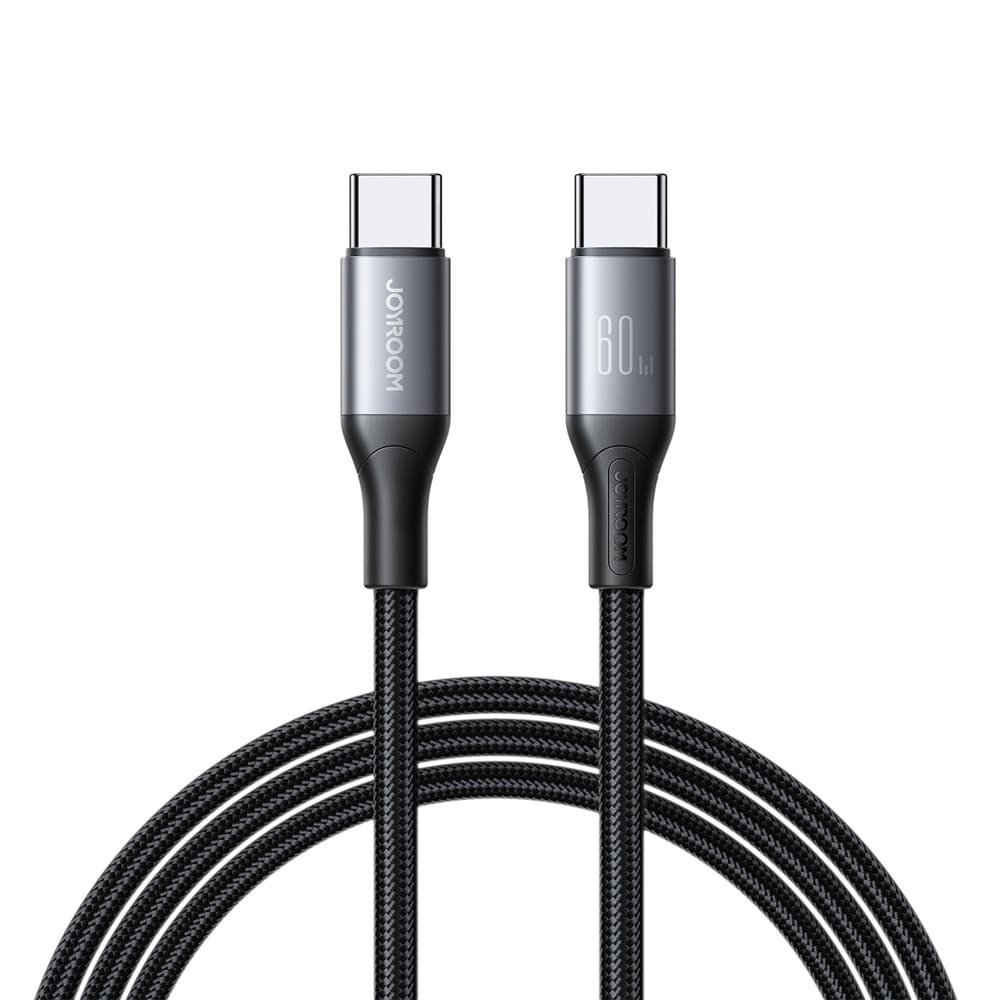 Joyroom S-A28 USB-C - USB-C 60W kabel 1m (črn)