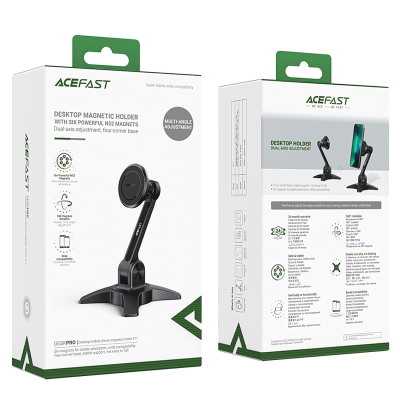 Acefast E11 magnetno stojalo za telefon, črno 5
