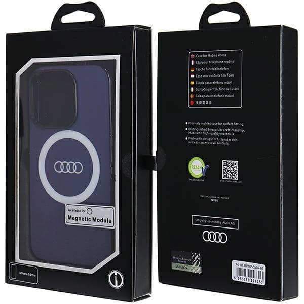 Audijeva ovitek MagSafe Big Logo IML za iPhone 14 Pro - moder 7