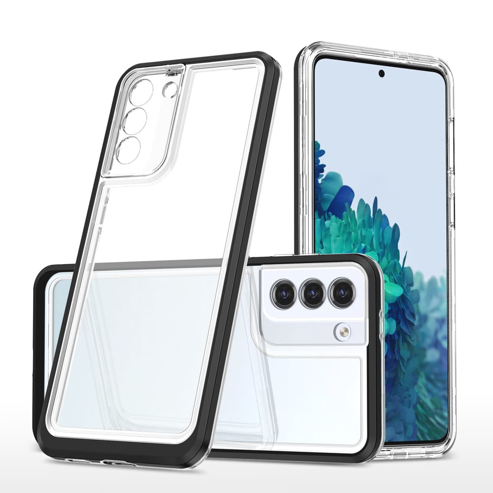 Hurtel Clear 3in1 ovitek za Samsung Galaxy S22+ (S22 Plus), črni okvir