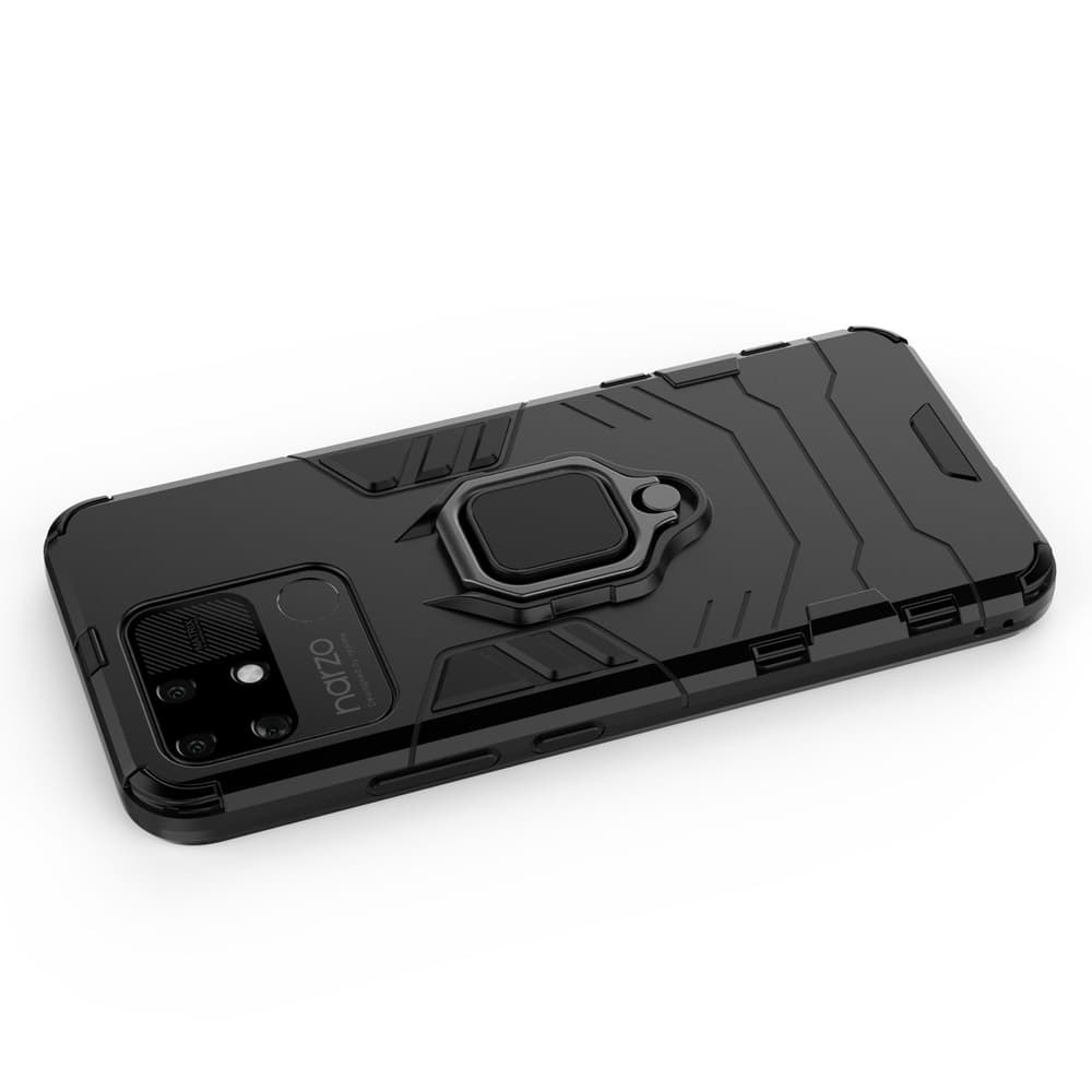 Ovitek Ring Armor za Realme Narzo 50A, črni 4
