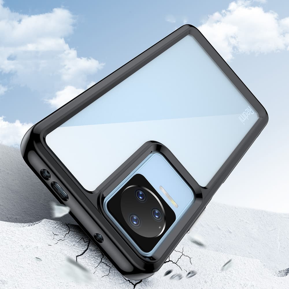 Ovitek Outer Space Case za Xiaomi Poco F4 5G s fleksibilnim okvirjem, moder 8