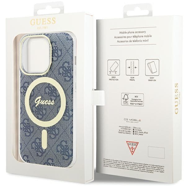 Guess IML 4G MagSafe etui za iPhone 15 Pro - modra 8