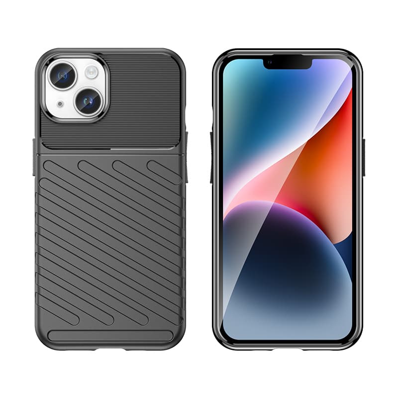 Oklepljen ovitek za iPhone 15 Plus Hurtel Thunder Case - črn 5