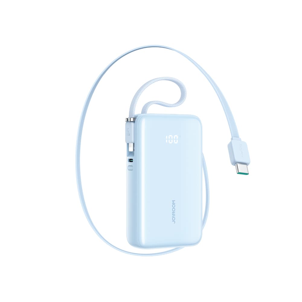 Joyroom JR-PR2L 10000mAh 35W Power Bank, vgrajen USB-C kabel, Lightning trak, moder