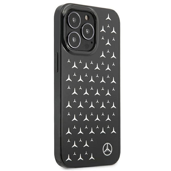 Mercedes ovitek Silver Stars Pattern za iPhone 13 Pro / iPhone 13 - črn 4