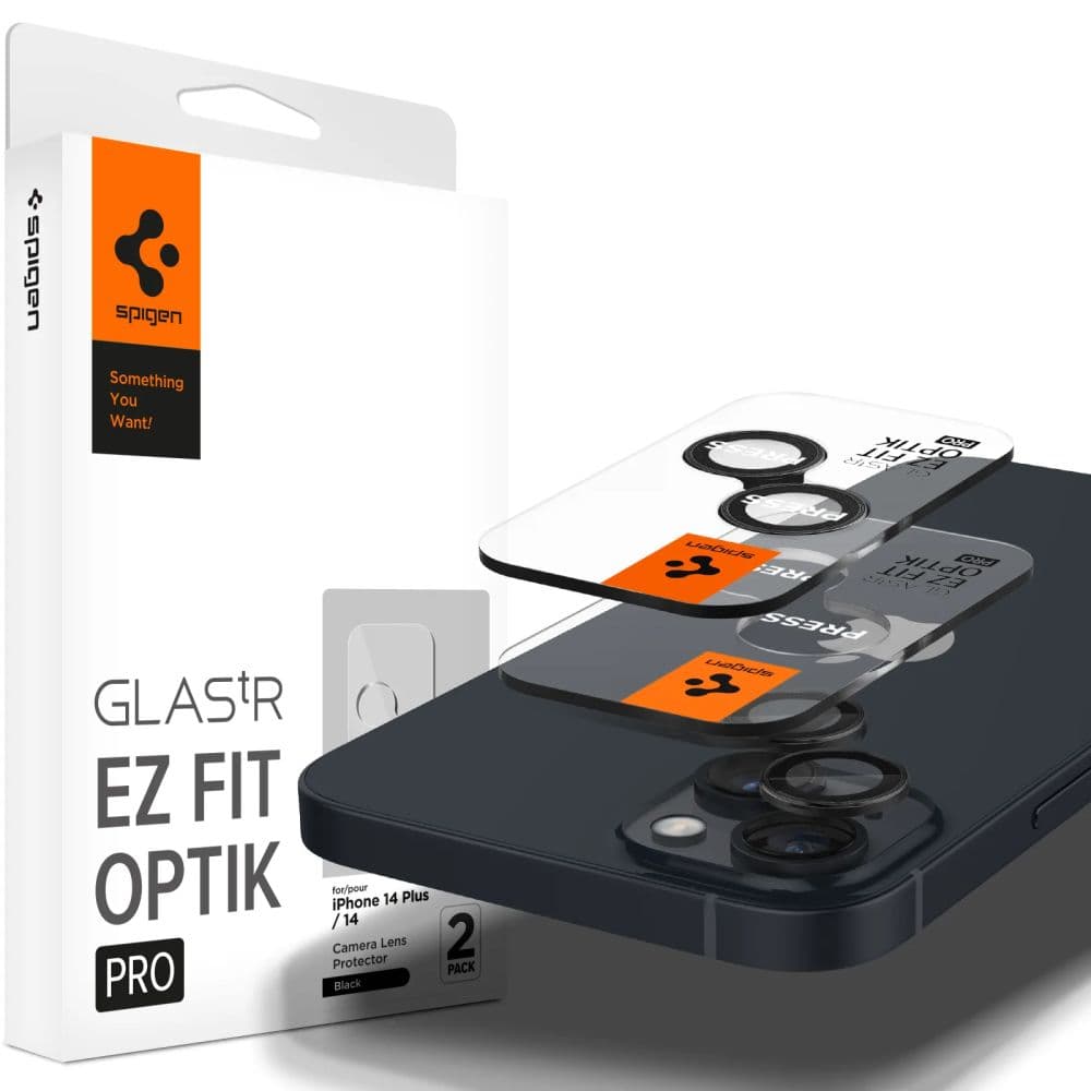Spigen Optik.TR zaščita kamere EZ Fit za iPhone 14/Plus (2 kosa)